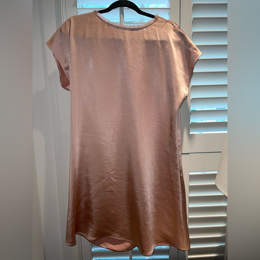 Pink sateen dress